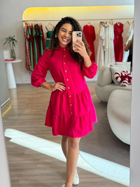 Vestido Taina Lima - Rosa