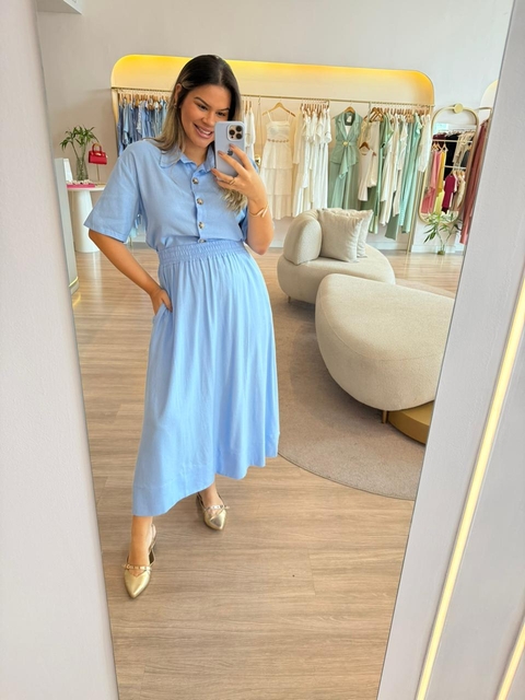 Conjunto Margarete Silva - Azul