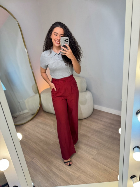 Calça Jamilly Silva - Cherry