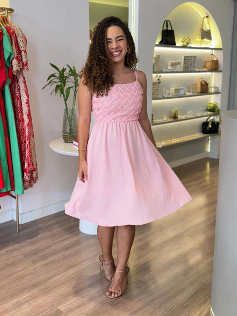 Vestido Manuella - Rosa