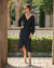 Vestido Yolanda Midi Manga Longa Poa preto