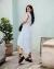 Vestido YARA envelope Midi Poá Tigre Branco na internet