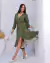 vestido midi envelope poa verde manga longa 