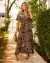 vestido envelope transpassado wrap dress longo onça animal printi tati