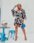 Vestido Kimono Suzy Estamp. FLOR