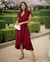 Vestido YARA envelope Midi Bordô
