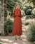 Vestido Midi Manga Longa Yolanda Chocolate - comprar online