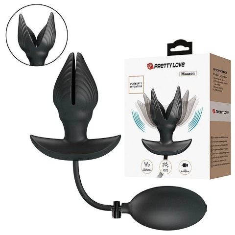 Plug Anal Manson Inflável com Vibrador