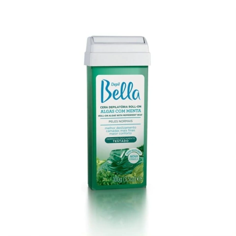 Refil Cera Dep. Roll-On Algas com Menta 100g Depil Bella
