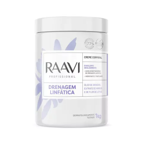Creme Mass. Drenagem Linfática 1Kg Raavi - comprar online