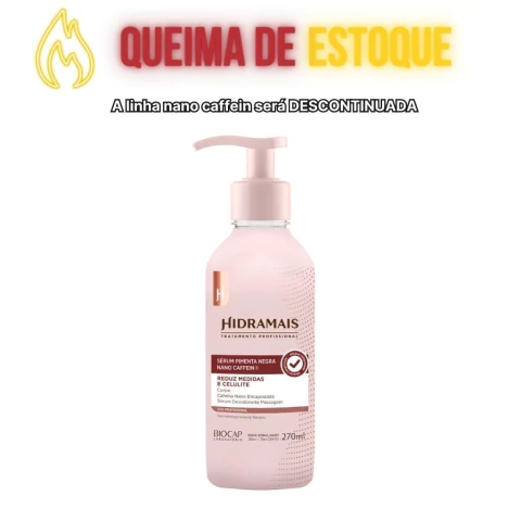 Sérum Pimenta Negra Nano Caffein 270ml Hidramais Profissional - comprar online