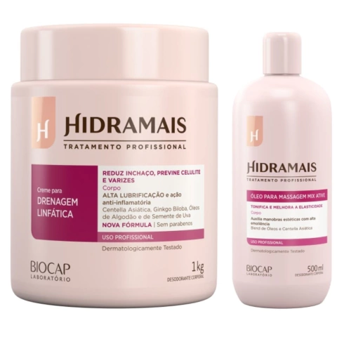 Creme Drenagem Linfática 1kg+ Óleo Mix-ative 500ml - comprar online