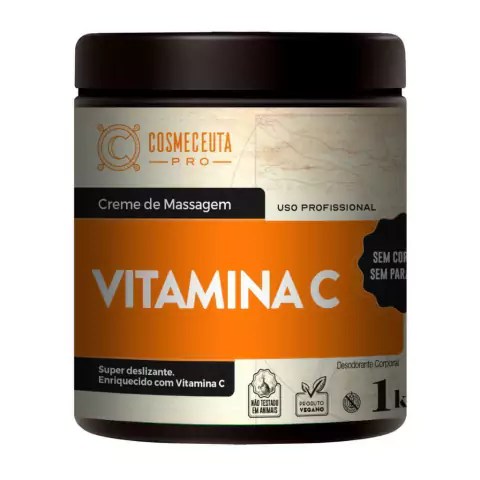 Creme Mass. Corporal Vitamina C 1Kg Cosmeceuta