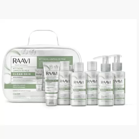 Mini Kit Facial Limpeza De Pele Clean Skin Raavi-6 itens - comprar online