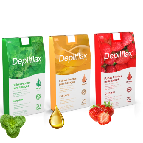 Folhas Prontas Corporal para Epilação c/ 20 folhas