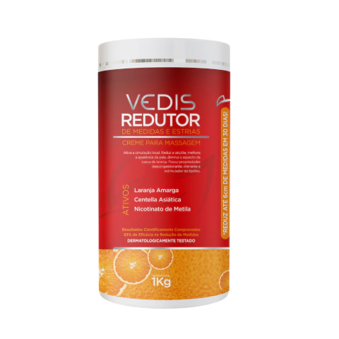 Creme Redutor de Medidas c/ Nicotinato de Metila 1Kg Vedis - comprar online