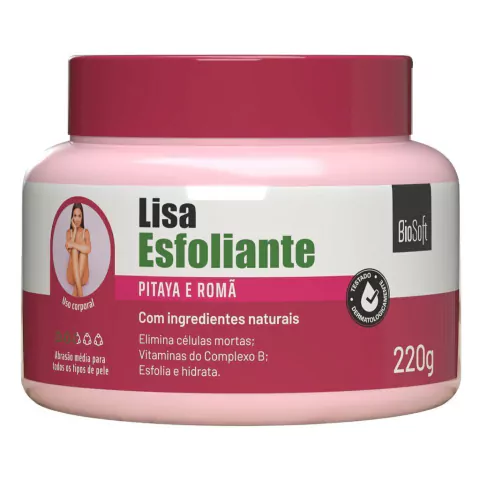 Creme Esfoliante Pitaya e Romã 220g Biosoft - comprar online
