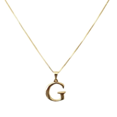 Collar Forcet + Dije Inicial Laminado en Oro - comprar online