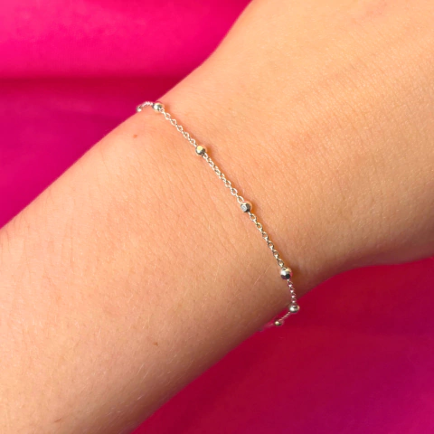 Pulsera Italiana 56 - Forcet con Bolita Facetada - comprar online