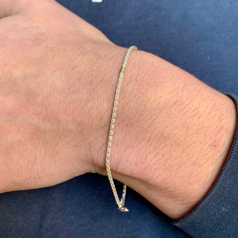 Pulsera Maciza Spiga 045 con Oro - comprar online