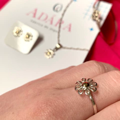 Combo: 5 Joyas Flores Plata con Oro Nº2 en internet