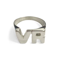 Anillo Inicial Doble Clásico solo Plata 925 en internet