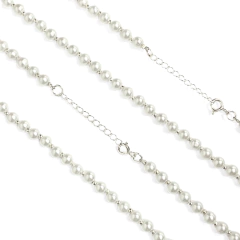 Collar Extensible Perlas Blancas 4mm - comprar online