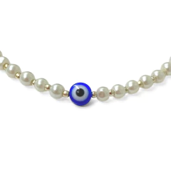 Tobillera Extensible Perla 4mm con Ojo de Horus en internet