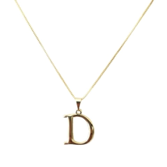 Collar Forcet + Dije Inicial Laminado en Oro en internet