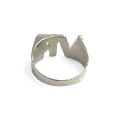 Anillo Inicial Doble Clásico solo Plata 925 - Adára Fábrica de Joyas
