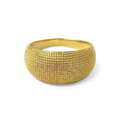 Anillo Laminado en Oro Panal