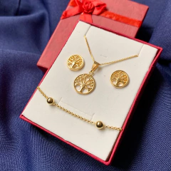 Combo: 4 Joyas Laminadas en Oro Árbol de la Vida - comprar online