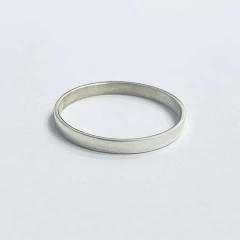 Alianza Cinta Plata Sola 2mm - Adára Fábrica de Joyas
