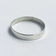 Alianza Cinta Plata Sola 4mm - Adára Fábrica de Joyas