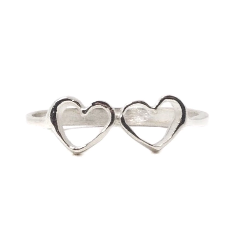 AN12 - Anillo Corazón Doble Calado - comprar online