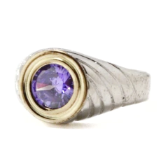 Anillo Estampa Espiral Círculo
