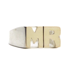 Anillo Inicial Doble Clásico con Oro en internet