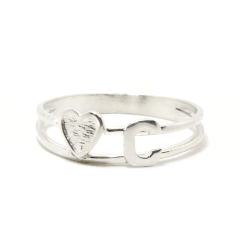 Combo: Anillo y Dije Inicial + Collar Rolo N°1 - Adára Fábrica de Joyas