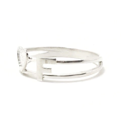 Anillo Inicial Corazón solo Plata 925 - tienda online