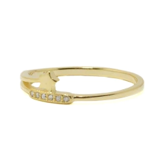 Anillo Italiano 2 - Estrella Chica con Piedra - Adára Fábrica de Joyas