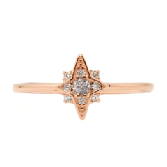 Anillo Italiano 19 - Estrella con Piedra - comprar online