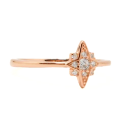 Anillo Italiano 19 - Estrella con Piedra - tienda online