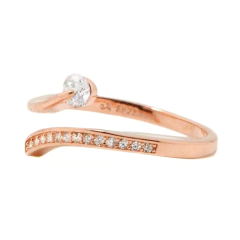 Anillo Italiano 20 - Abierto con Piedra Circular - tienda online