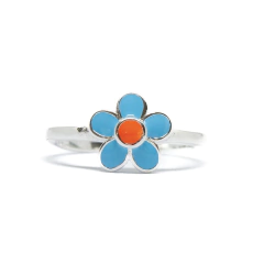 Anillo Italiano 23 - Flor Esmaltada - comprar online