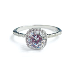 Anillo Italiano 39 - Compromiso Piedra Redonda - comprar online