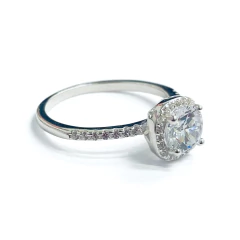 Anillo Italiano 39 - Compromiso Piedra Redonda en internet