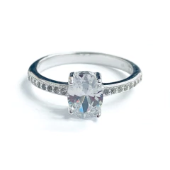 Anillo Italiano 40 - Compromiso Piedra Ovalada - comprar online