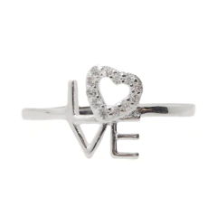 Anillo Italiano 24 - LOVE con Corazón