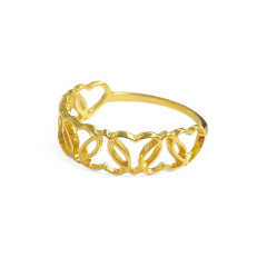 Anillo Laminado en Oro Corazones Nº1 - comprar online