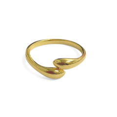 Anillo Laminado en Oro Dos Puntas
